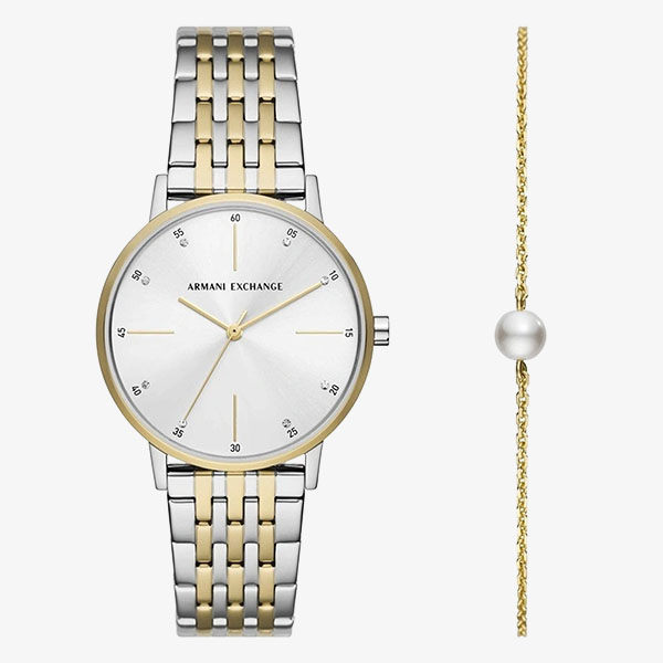 Analogue Watch in Two Tone 